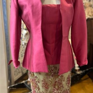 Jovani Vibrant Pink and green
Women's Three Piece Suit